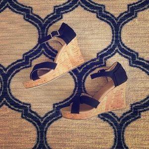 TOMS Sienna Cork Wedge Sandals